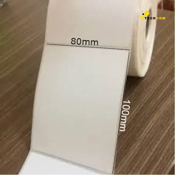 Decal nhiệt in mã vạch, tem nhãn khổ 80x100mm, cuộn 50m