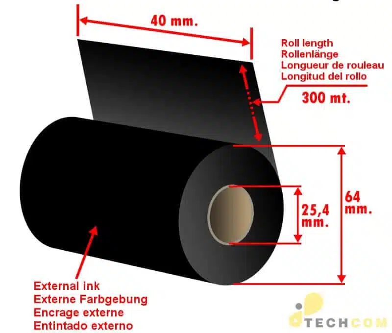 Mực in mã vạch Resin 40mm x 300m