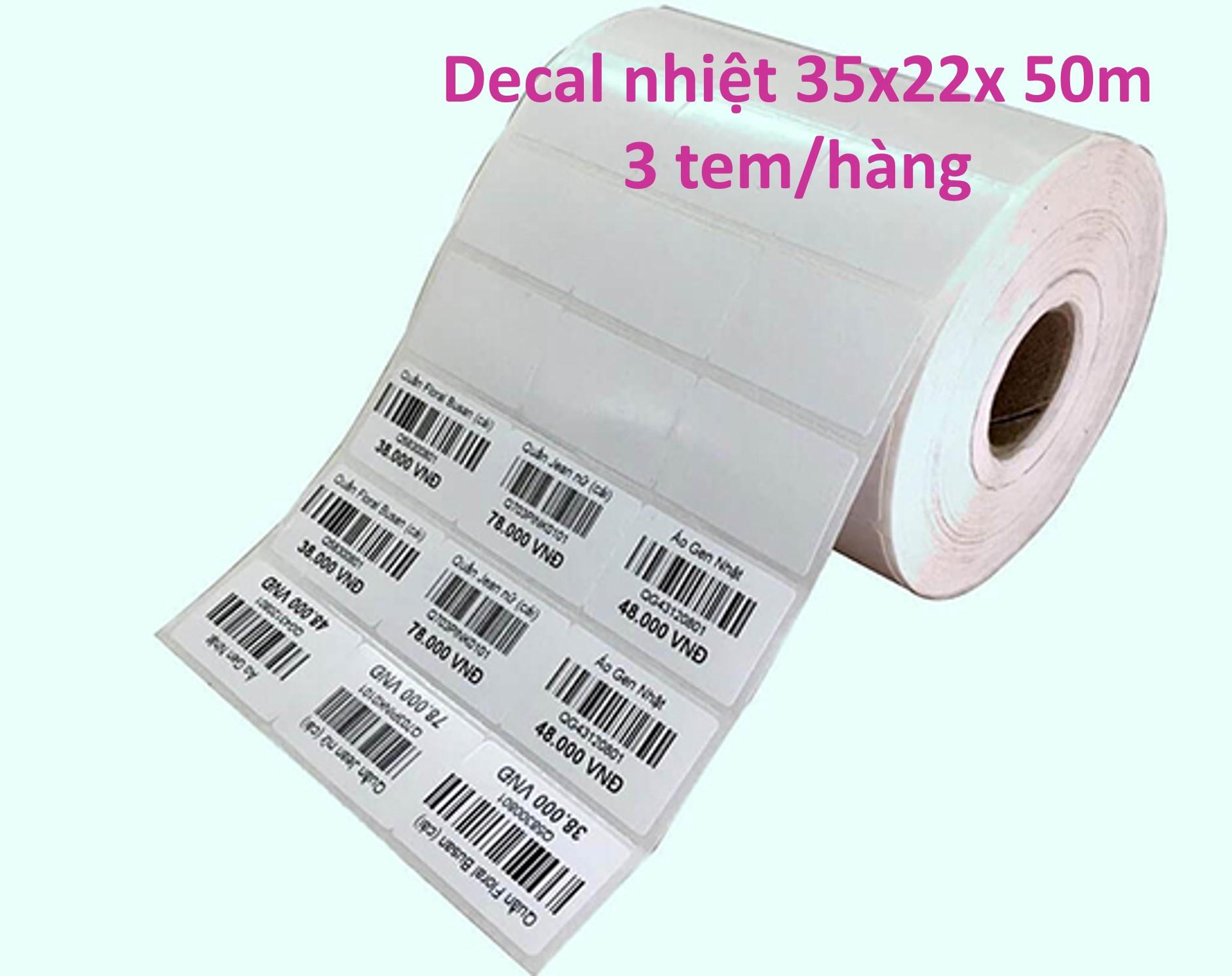 Giấy in mã vạch dạng cuộn được lắp vào máy in truyền nhiệt để in tem nhãn sản phẩm