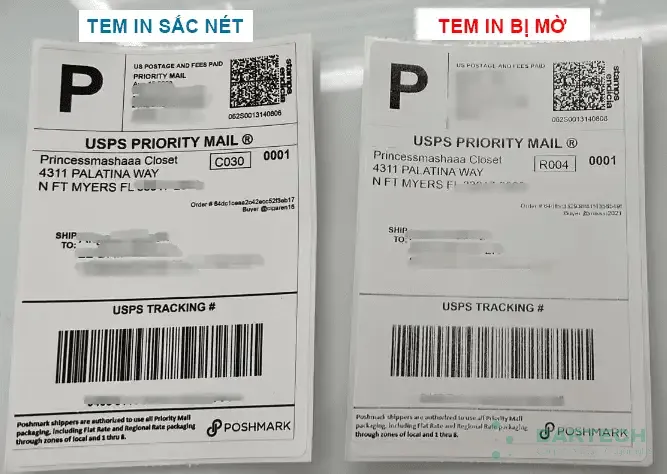 In Tem Nhãn Rõ Nét Không Bị Mờ