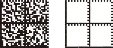 Minh họa cách chia khối trong mã Data Matrix kích thước lớn