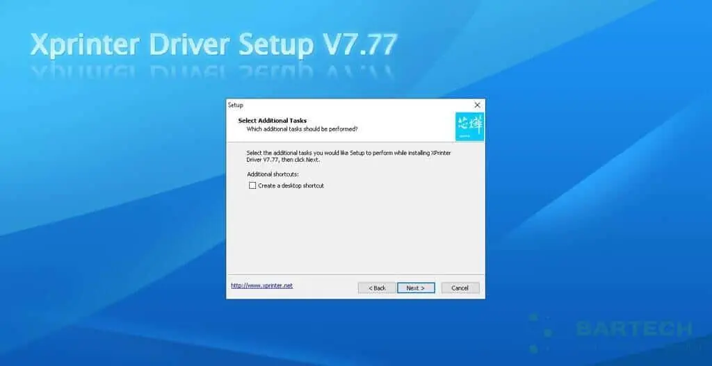 Chọn next để tiếp tục