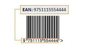 Hình ảnh minh họa mã EAN-13 tiêu chuẩn với 13 chữ số bên dưới các vạch mã.