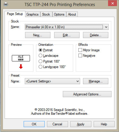 Ví dụ cài đặt tốc độ in (Speed) cho máy in mã vạch TSC