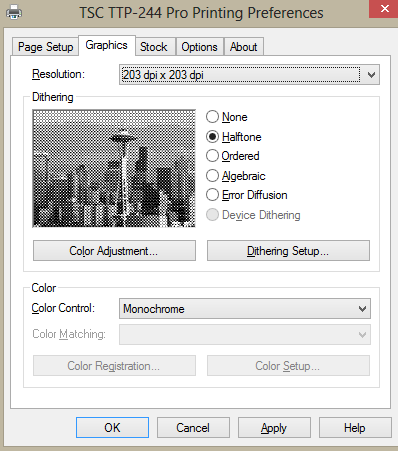 Ví dụ cài đặt độ đậm (Darkness) cho máy in mã vạch TSC